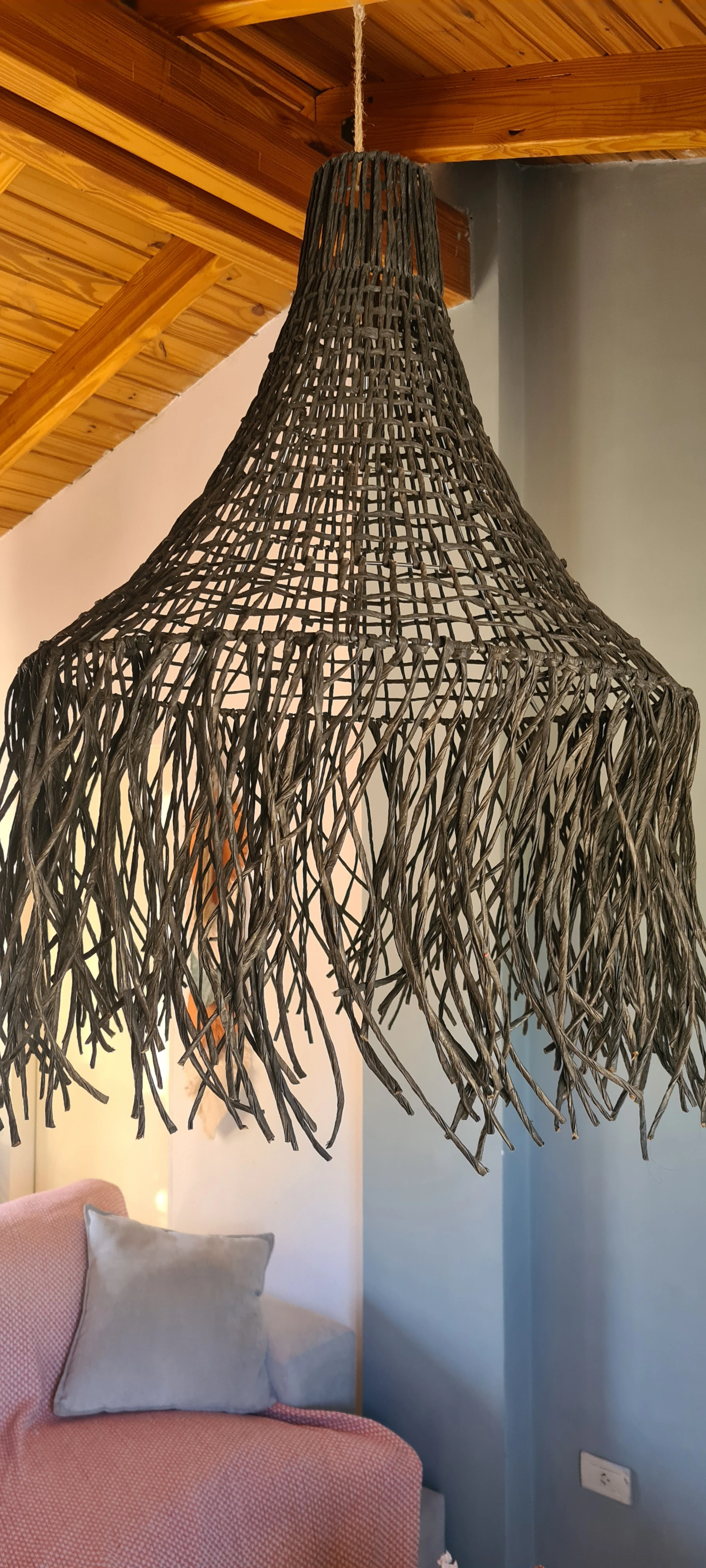 LAMPARA SOMBRERO CON FLECOS